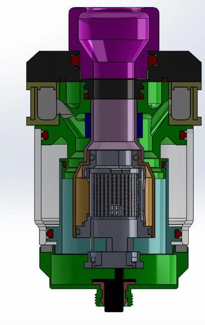 Coupe d'un atomiseur de cigarette électronique